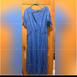 torrid Royal Blue Short-Sleeve Midi Dress